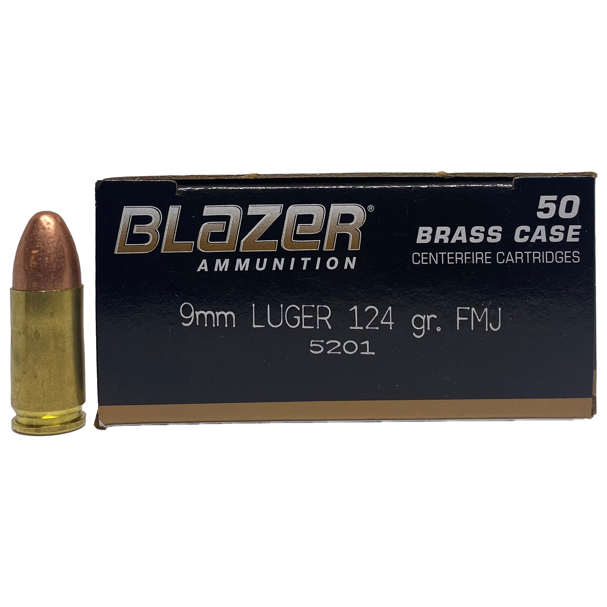 CCI Blazer Brass 9mm 124gr FMJ- 50rds - Mike Wholesale Ammo