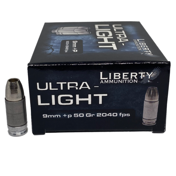 Liberty Civil Defense Ultra-Light 9mm +P 2040 FPS 50gr HP- 20rds - Image 2