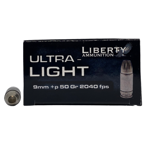 Liberty Civil Defense Ultra-Light 9mm +P 2040 FPS 50gr HP- 20rds