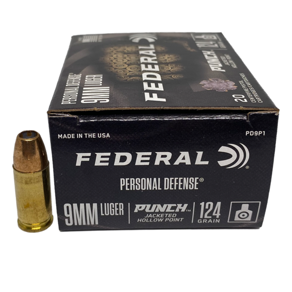 Federal Personal Defense 9mm 124gr Punch JHP- 20rds - Image 2