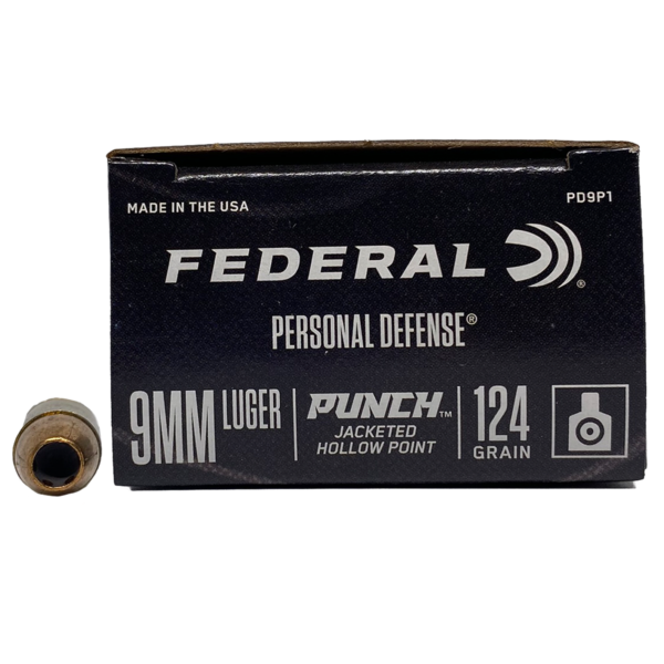 Federal Personal Defense 9mm 124gr Punch JHP- 20rds