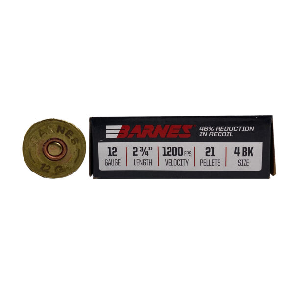 Barnes Low-Recoil 12 Gauge #4 Buckshot 21 Pellet- 5rds - Image 3