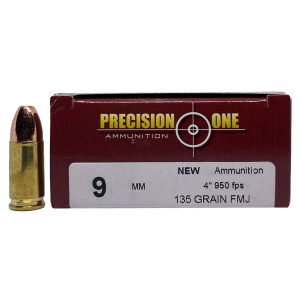 Precision One NEW 9mm 135gr Minor Power Factor 9mm- 1,400rds