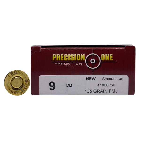 Precision One NEW 9mm 135gr Minor Power Factor 9mm- 1,400rds - Image 2