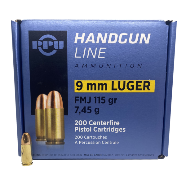 PPU 9mm 115gr FMJ- 1,600rds