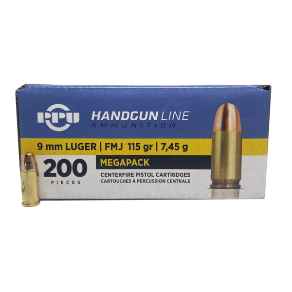 PPU 9mm 115gr FMJ- 1,600rds - Image 2