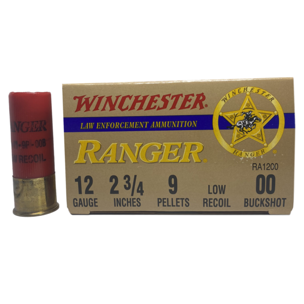 Winchester Ranger 12 Gauge 00 Buckshot 9 Pellet- 25rds